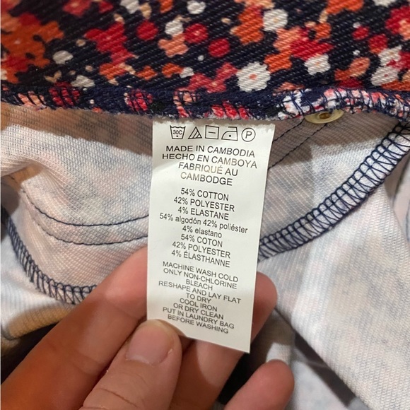 NWOT Michael Kors Floral Ditsy Skinny Jean Stretchy Pants Women’s Size Medium -E - Picture 11 of 12